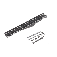 Plateforme tactique extensible en alliage d'aluminium, portable, noire, inclinée, 150 mm, 20*17 mm, légère et durable pour extérieur
