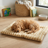 Nueva Cama para Mascotas Moderna, Personalizada, Extraíble, Lavable, Transpirable, Suave, a Rayas, de Felpa, Antideslizante, para Perros y Gatos