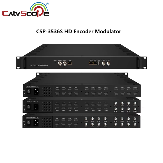 Multi-Standard HD Encoder Modulator CSP-3536S 24 Input 8 DVB-T 6 ISDB-T 12 DVB-C 8 ATSC