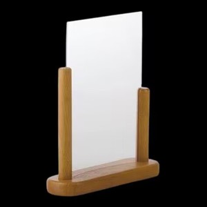 Đa-kích thước A4 A5 A6 Kích thước mộc mạc tre gỗ thông bảng talker đứng gỗ tự nhiên đơn chủ cho bar khách sạn nhà hàng - Product Image 5