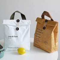 Sac isotherme pour pique-nique en papier Tyvek durable, imperméable et réutilisable, avec impression de logo personnalisé, pour aliments chauds ou congelés