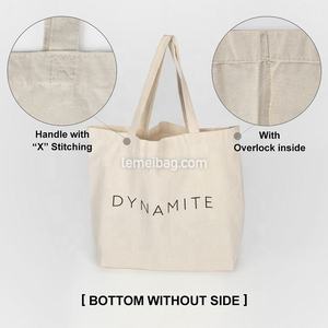 Sac fourre-tout en coton biologique avec logo personnalisé en toile à bandoulière écologique et réutilisable avec motif de lettres - Product Image 2