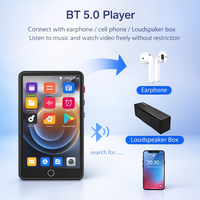 Nouveau lecteur MP4 portable WiFi Android 8.1 de 5 pouces avec 2 Go/16 Go, son HiFi, écran tactile complet, caméra, emplacement pour carte TF et haut-parleur intégré