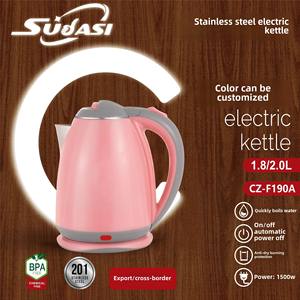 Marado กาต้มน้ำไฟฟ้าไร้สายพลาสติกสีชมพูและสแตนเลสสำหรับใช้ในบ้านเครื่องทำน้ำอุ่นห้องครัวส่งตรงจากโรงงาน - Product Image 4