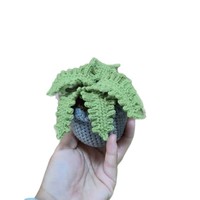 Plante au crochet 2026 : Décoration de feuilles faites main, mini plante en pot au crochet, Monstera, Caladium, Coleus, Arrowhead, pour décoration de bureau