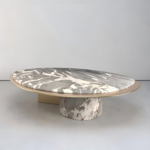 Tavolino da Caffè in Marmo di Design Moderno e Lussuoso, Arredamento per Soggiorno di Alta Gamma, Decorativo e Fatto a Mano - Product Image 1
