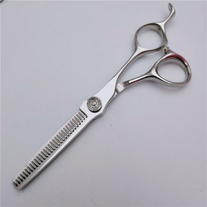 Tijeras de entresacar personalizables de 6.0 pulgadas, estilo espada con tornillo alto, para diestros, para escuelas de peluquería - Product Image 1