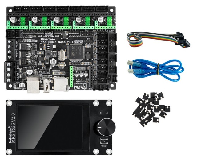 Makerbase MKS Robin Nano V3.1 Eagle 32Bit 168Mhz F407 Control Board 3D Printer Parts with TS-35 V2.0 Touchscreen Printer Parts