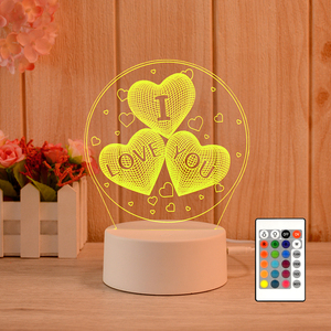 Lampu Tidur 3D Desain Baru, Pengisian Daya USB, Hadiah, Lampu Warna-warni, Dekorasi Ruangan, Dekorasi Rumah - Product Image 5