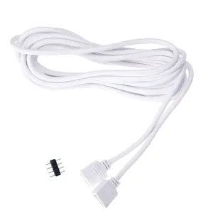 White / Black Female LED Strip Cable Connector 4Pin Extension Wire 30cm 50cm 1m 2m 3m 5m