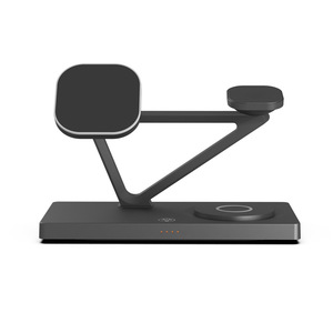 Cargador inalámbrico de luz nocturna integrado 4 en 1 para iPhone para Apple y para relojes Samsung Salida de 15W Soporte certificado ROHS con <span class=keywords><strong>H</strong></span> - Product Image 1