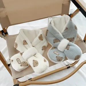 <span class=keywords><strong>Bébé</strong></span> garder au chaud écharpe enfant ours motif écharpe cou avec velours épaississement plus chaud <span class=keywords><strong>Snood</strong></span> 2024 nouveaux vêtements d'hiver pour enfants - Product Image 6