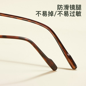 Monture de lunettes ovale en alliage TR90 TJ5874, écaille de tortue, anti-lumière bleue, protection UV 400, performance optique - Product Image 5