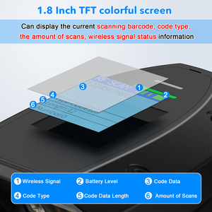 Lecteur de codes-barres industriel portable Symcode MJ-2023 1D CMOS, 300 lectures/secondes, <span class=keywords><strong>connexion</strong></span> <span class=keywords><strong>WIFI</strong></span> 2.4G, interface USB/Type-C, certifié CE - Product Image 6