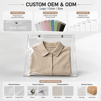 Sac en PVC plastique personnalisé avec logo pour l'emballage de vêtements, sac d'expédition translucide durable pour vêtements, housse anti-poussière, organisateur de robes de mariage