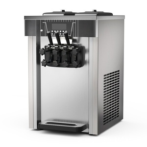 Máquina Comercial Automática de Helado Suave de 3 Sabores, 20-28L/H, Máquina de Yogurt y Helado de Sobremesa, Uso Comercial Económico con Certificación CE - Product Image 1