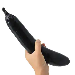 Seks ürün patlıcan Dildos Anal Plug yumuşak Penis erotik Phallus popo fiş teşvik vajina ve anüs seks oyuncakları Masturbator Dick