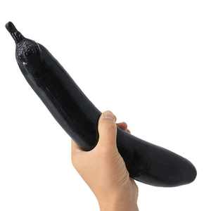 Forma de berenjena suave erótico falo pene juguetes sexuales tapón Anal y consolador estimulante Vagina y ano tapón Anal masturbador - Product Image 1