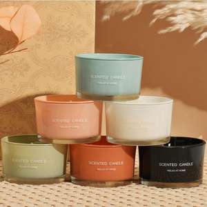 Bougie parfumée de haute qualité personnalisée en gros Bougie en cristal colorée de luxe pour cadeaux de vacances - Product Image 1