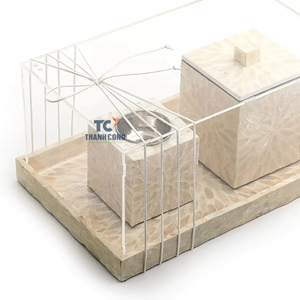 Best Selling Mother of Pearl Mubkhar Serving <b>Tray</b> From Vietnam for Eid and Ramadan Special Occasions - Product Image 1