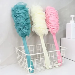 Brosse de Douche Exfoliante à Long Manche pour le Dos, en PE Entièrement Naturel, Accessoire de Bain pour Adulte - Product Image 6