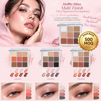 Palette de fards à paupières 9 couleurs, haute pigmentation, longue tenue, imperméable, 500 pièces, étiquette privée, logo personnalisé