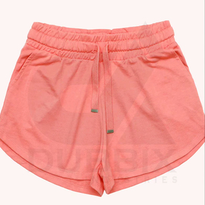 กางเกงขาสั้นสำหรับผู้หญิงลายพิมพ์ความสุขกางเกงขาสั้นผ้าฝ้าย100% สั้นปรับแต่งโลโก้ได้สติกเกอร์ลายสี - Product Image 1