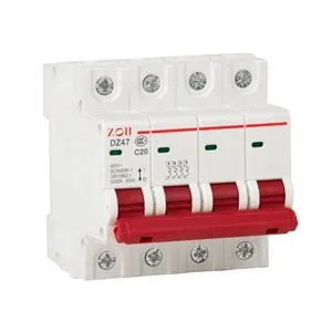 ZOII Elektro DZ47-63 1P 2P 3P 4P Mini MCB 20A 16A 10A 32A 25A 40A 63A AC Miniatur-Leistungs schalter Mini-Leistungs schalter MCB 6kA