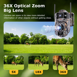 Caméra de sécurité solaire sans fil avec zoom optique 36X, 10MP, PIR+AOV, étanche, PTZ, caméra IP réseau 4G - Product Image 4