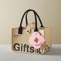 Bolsa de Fieltro Personalizada con Logotipo, Bolsa de Compras Reutilizable, Bolsas de Fieltro de Alta Calidad para Bodas, Bolsa de Almacenamiento Multifuncional