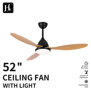 52-inch 3-ABS-blade decorative black illuminated <b>ceiling</b> <b>fan</b> for indoor living rooms - Product Image 2