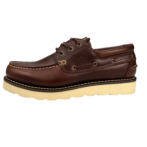 Chaussures bateau décontractées pour hommes en cuir véritable, à enfiler, toutes saisons, ajustement confortable, respirantes, pour la marche en extérieur, vente en gros ODM - Product Image 1