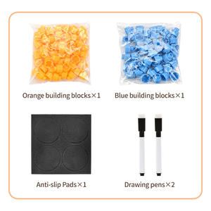 BGL mainan meja gambar Puzzle 3 in 1, papan gambar alfabet angka Diy, Meja blok bangunan edukasi - Product Image 6