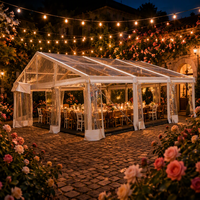 Tente de mariage, tente de réception extérieure pour événements, 10x20m, structure en aluminium, couverture en PVC, chapiteau en forme de A pour 200 à 500 invités