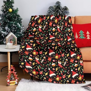 Christmas Reindeer <b>Snowflake</b> Santa Flannel Blanket Throw Blanket Nap Blanket Winter Warm Party <b>Decor</b> Skin Friendly Reversible - Product Image 3