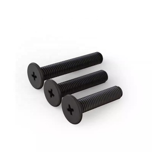 Vis de réglage en acier au carbone Vis à tête plate croisée noire à tête mince - Product Image 2