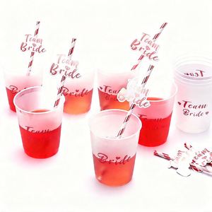 OEM Customized Bachelorette Party Cups - Rose Gold Foil <b>Plastic</b> <b>Drinkware</b> for Wedding Favors - Product Image 6