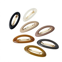 Barrettes à cheveux automatiques fines rétro françaises pour femmes, accessoires de fête pour queue de cheval, en acrylique fait main, 10 cm, pour cheveux fins