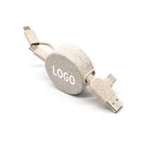 1M Chargeur Multifonction Paille de Blé Câble Usb pour Iphone Câble Téléphone Mobile