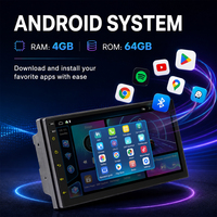 Autoradio Android 7 pouces avec CarPlay sans fil, Android Auto, navigation GPS, Mirror Link, radio FM AM RDS, lecteur MP5