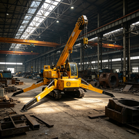 Mini-grue araignée de type chenillé avec une capacité de levage de 5 tonnes pour les opérations de levage dans les couloirs étroits et sur les chantiers confinés