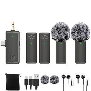 Sistema microfonico Wireless J65 da 1 a 4 Kit Karaoke/dibattito/Live streaming per 4 persone - Product Image 6