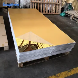 Laser Cutting 4x8 And 4x6 Feet Plastic Boards Acrylic Mirror Sheet Glass Gold Color Acrylic Sheet