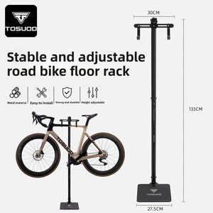 Support de stationnement pour vélo TOSUOD en aluminium durable, installation facile, support de rangement surélevé pour <span class=keywords><strong>VTT</strong></span> et vélos de route - Product Image 2