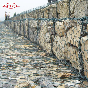 Panier en treillis métallique tressé double torsion en alliage de zinc revêtu de PVC pour mur de soutènement en pierre, contrôle de l'érosion, gabion hexagonal - Product Image 4