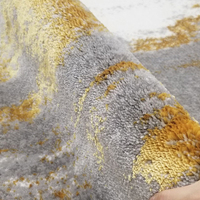 High-end Hot Sale Big Area Rugs Stain Resistant Home Decor Luxury Gold Line Hotel Decoration Floor Carpet Tile Rug Carpets