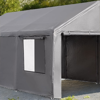 OASIS 12x20 FT, gazebo de jardin moderne et durable en métal, structure en fer, abri pour voiture avec voile enduite de PU