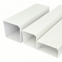 Goulotte de câblage PVC blanche sur mesure, accessoires de chemin de câbles carrés, pont de câbles ignifuge 50x50, 60x60, 100x100