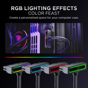 Câble d'extension d'alimentation PC AsiaHorse Hydrus-24PIN ARGB LED en cuivre intégré, minimaliste, pour carte mère de PC - Product Image 3