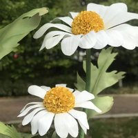 Marguerite blanche pure géante marguerites artificielles en EVA pour la décoration de la maison, des fêtes, des anniversaires et des événements.